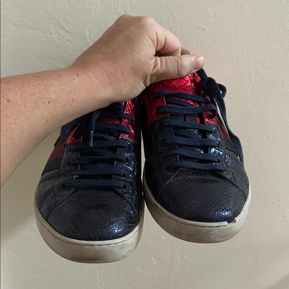 Gucci Red and Black Sneakers